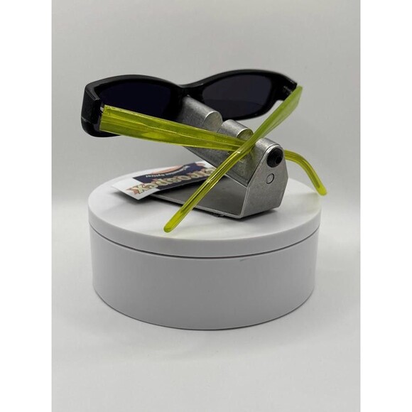 Vintage Y2K Eyeglasses NOS | Narrow Rectangle Style | Grey Sun Lens | Black/Neon - Picture 7 of 10